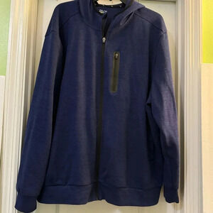 Zelos Endurance Fleece Full Zip Blue Hoodie